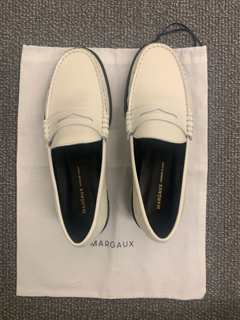Margaux Women’s The Louisa Loafer Cream lug sole loafer
